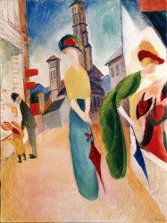 August Macke, Zwei Frauen vor dem Hutladen, 1913<small>© The Heidi Horten Collection</small>