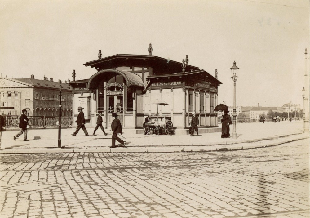 Schwedenplatz Subway Station, c. 1902 (destroyed)<small>© Wien Museum</small>