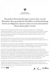 Van der Bellen: We need multilateral cooperation<small>© Österreichische Präsidentschaftskanzlei</small>
