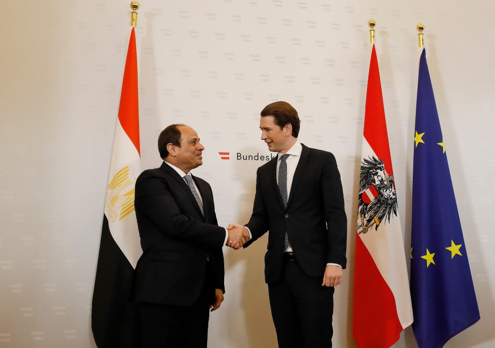 Egypt's Abdel Fattah el-Sisi (left) with Sebastian Kurz<small>© Bundeskanzleramt (BKA) / Dragan Tatic</small>
