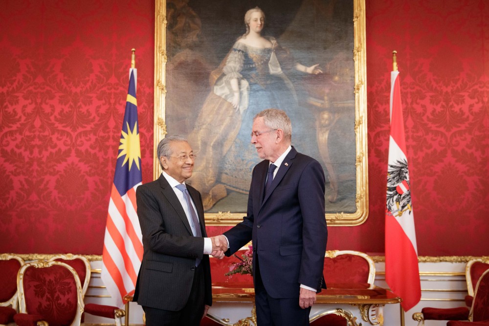Mahathir Mohamad and Van der Bellen<small>© Österreichische Präsidentschaftskanzlei / Peter Lechner/HBF</small>