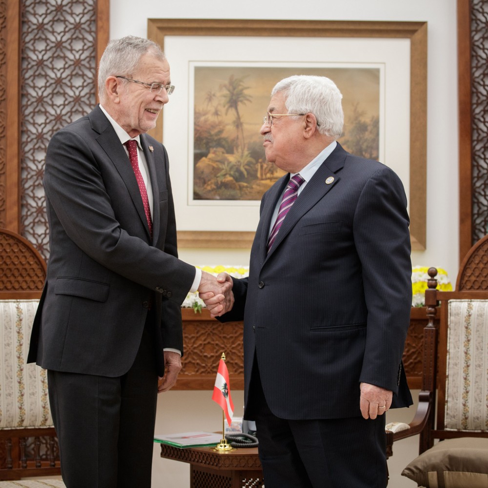 Mahmoud Abbas, Van der Bellen, Feb. 2019<small>© Österreichische Präsidentschaftskanzlei / Peter Lechner/HBF</small>