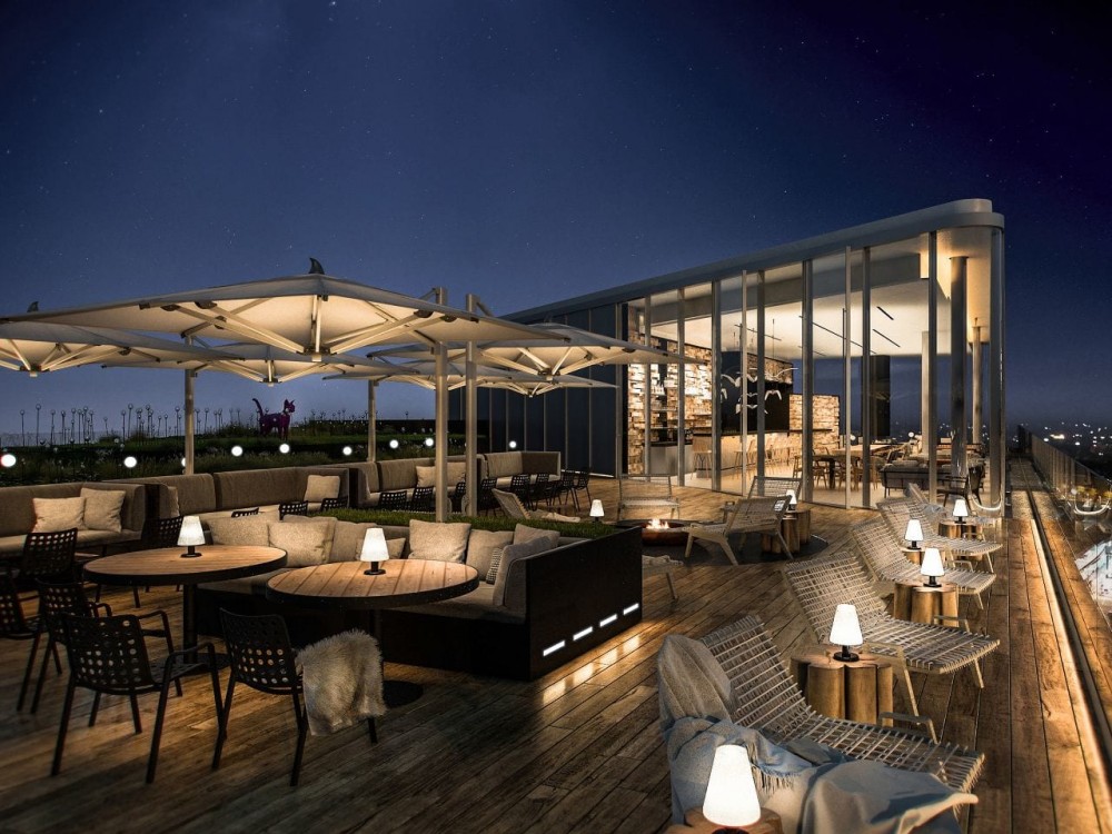 Andaz Vienna Am Belvedere - Skybar-Terrace at night<small>© Hyatt Corporation / Andaz Vienna Am Belvedere</small>