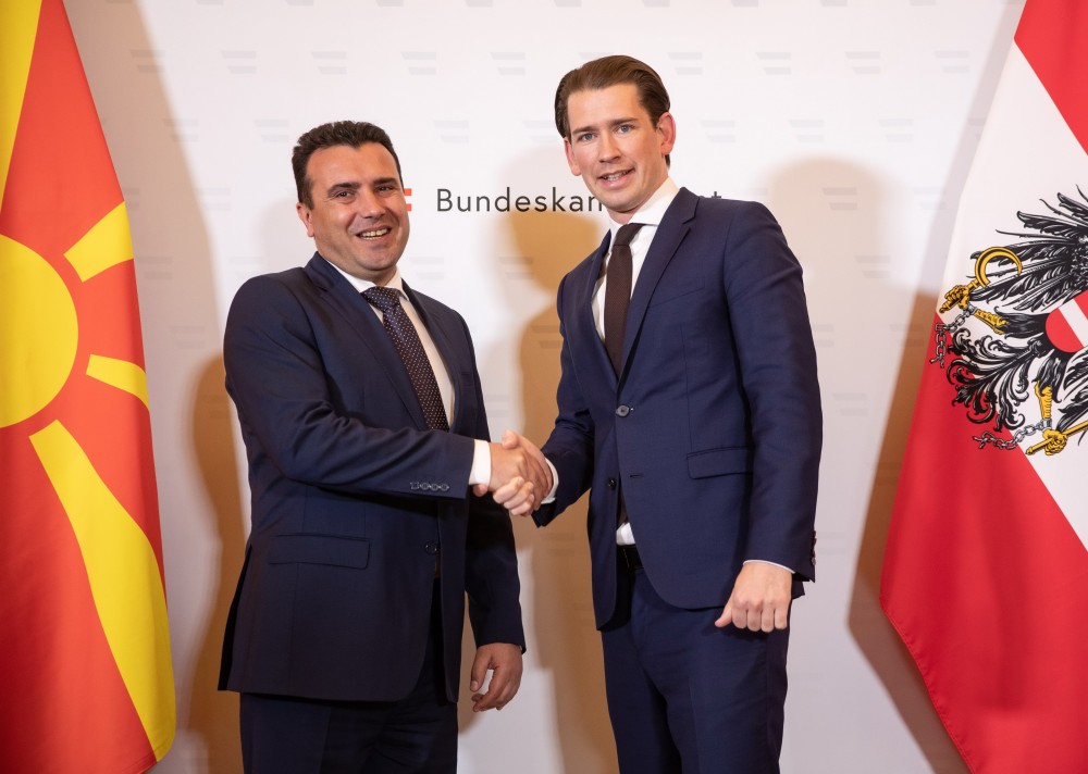 Prime Minister Zaev with Federal Chancellor Kurz<small>© Bundeskanzleramt (BKA) / Arno Melicharek</small>