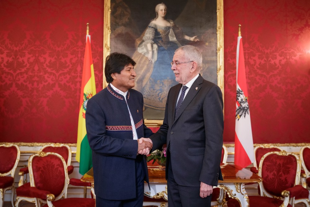 Evo Morales and Alexander van der Bellen<small>© Österreichische Präsidentschaftskanzlei / Peter Lechner/HBF</small>