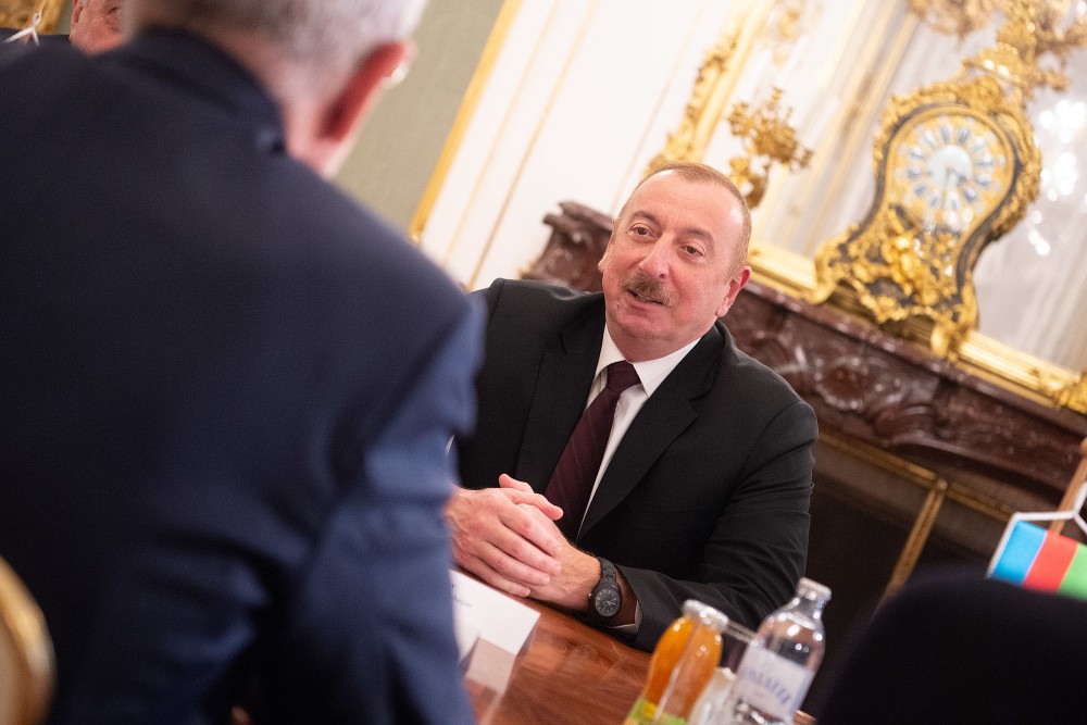 President of the Republic of Azerbaijan Ilham Aliyev<small>© Österreichische Präsidentschaftskanzlei / Carina Karlovits/HBF</small>