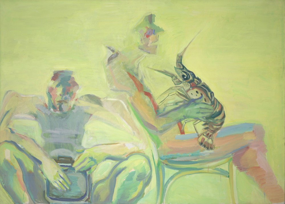 Maria Lassnig: Doppeltes Selbstporträt mit Hummer, 1979<small>© Albertina - Private Dauerleihgabe © Maria Lassnig Foundation</small>