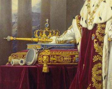 Crown of Bavaria - Wittelsbach Diamond just beneath the cross<small>© Wikipedia / Pinakothek / Unknown</small>