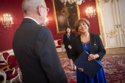 Bolivian Ambassador, Nardi Elizabeth Suxo Iturry<small>© www.bundespraesident.at / Lisa Kapici and Carina Karlovits / HBF</small>