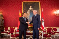 Yang Xiaodu, Chairman of China's National Supervisory Commission<small>© www.bundespraesident.at / Carina Karlovits / HBF</small>