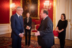 Ambassador of Israel, H.E. Mr. Mordechai Denis Paul Rodgold<small>© bundespraesident.at / Carina Karlovits & Clemens Schwarz / HBF</small>