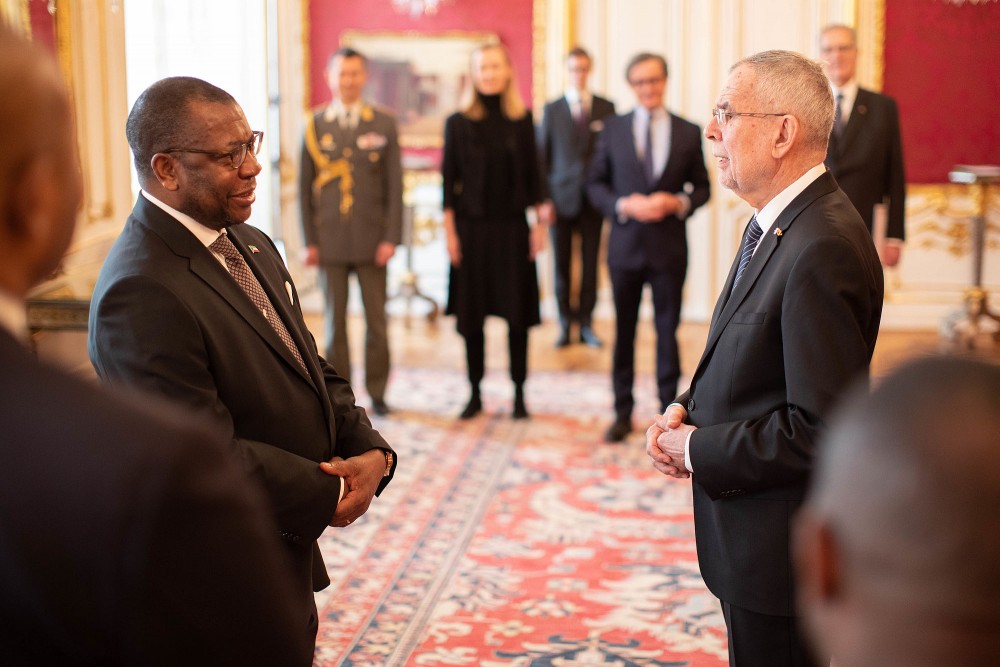 Ambassador of Equatorial Guinea, H.E. Mr. Miko Nchama.<small>© bundespraesident.at / Peter Lechner and Clemens Schwarz / HBF</small>