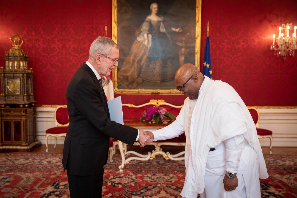 Ambassador of Ethiopia, H.E. Mr. Zenebe Kebede Korcho.<small>© bundespraesident.at / Peter Lechner and Clemens Schwarz / HBF</small>