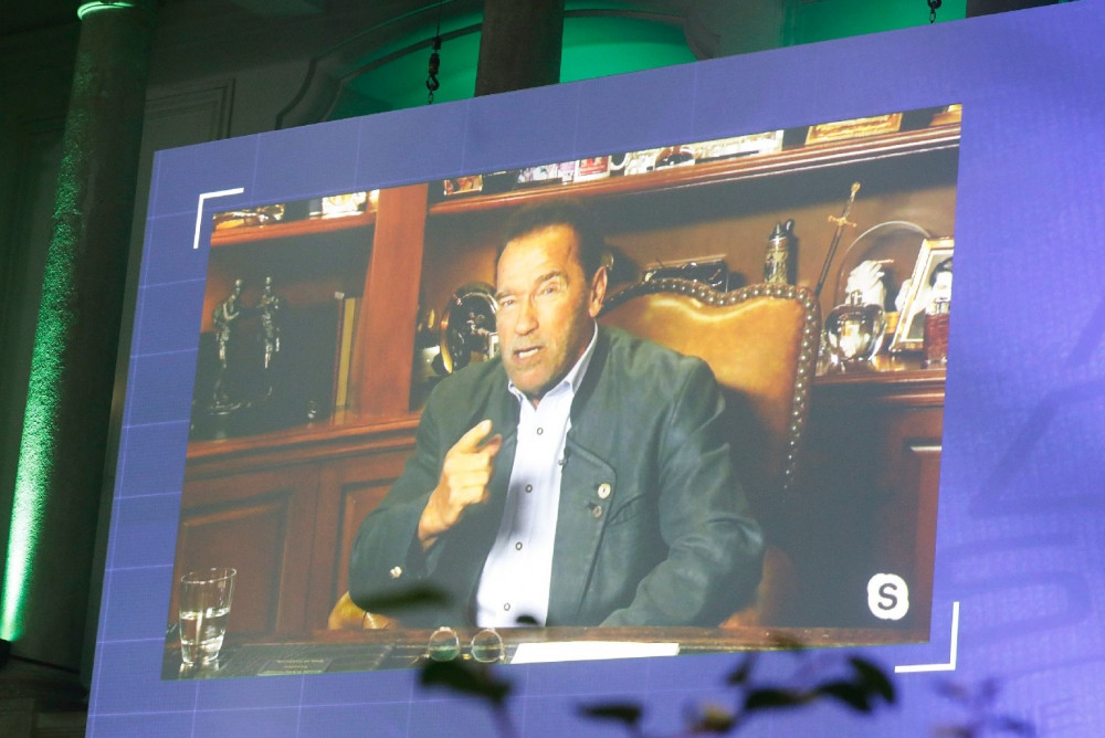 Arnold Schwarzenegger at the Austrian World Summit 2020<small>© Bundeskanzleramt (BKA) / Dragan Tatic</small>