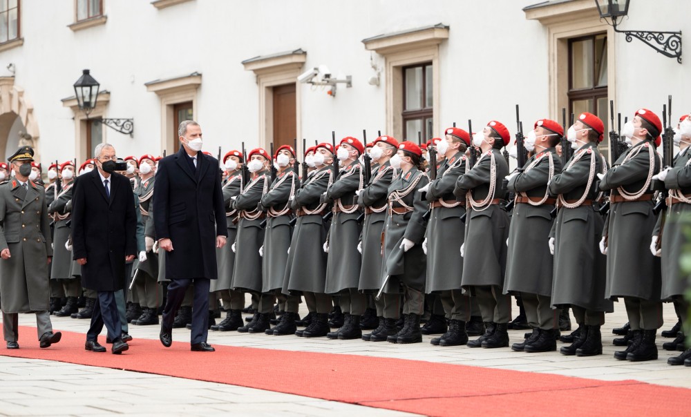 King Felipe VI (Right) and President Van der Bellen (Left)<small>© www.bundespraesident.at / Carina Karlovits & Peter Lechner / HBF</small>