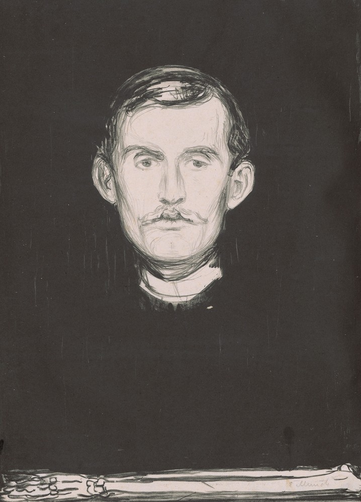 Edvard Munch: Self Portrait (With Bone Arm), 1895<small>© The Albertina Museum Vienna</small>