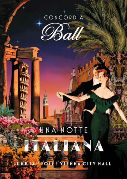 The 2019 Concordia Ball on June 14th celebrates Italy's cultural diversity and richness under the motto &quot;Una Notte Italiana&quot;.<small>© Presseclub Concordia</small>