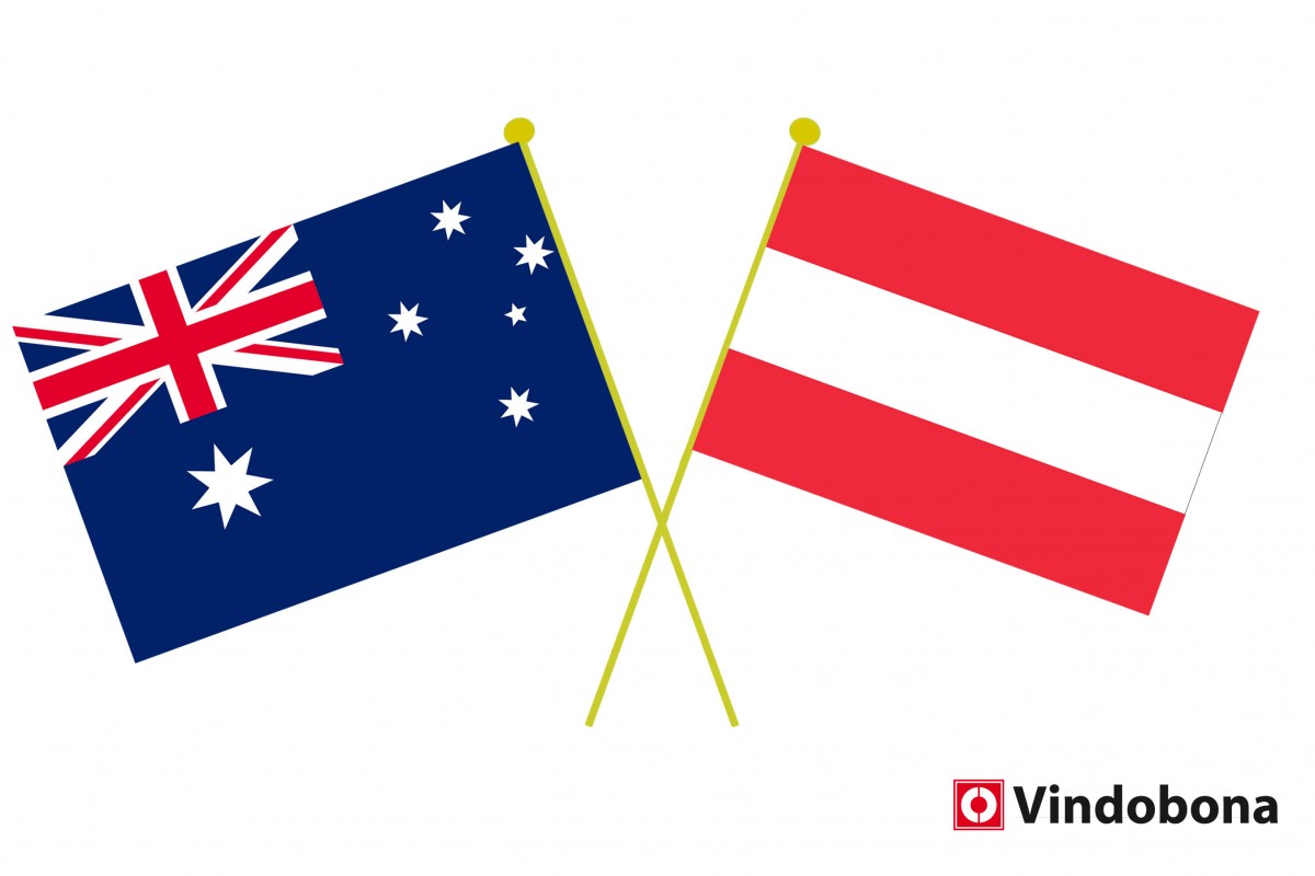 Australian politicians reaffirmed the strategic partnership between Austria and Australia.<small>© Australian and Austrian crossed flags by Vindobona</small>